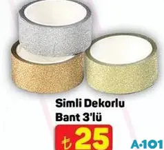 SİMLİ DEKORLU BANT 3'LÜ